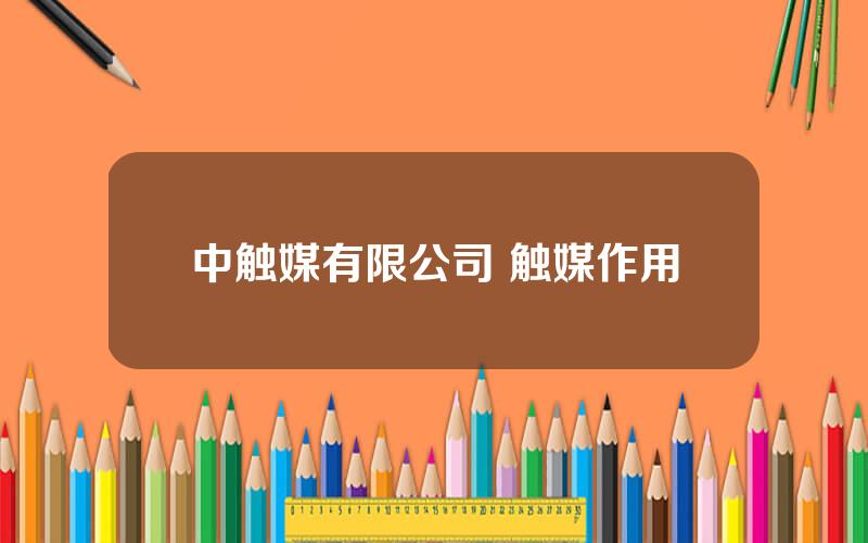 中触媒有限公司 触媒作用